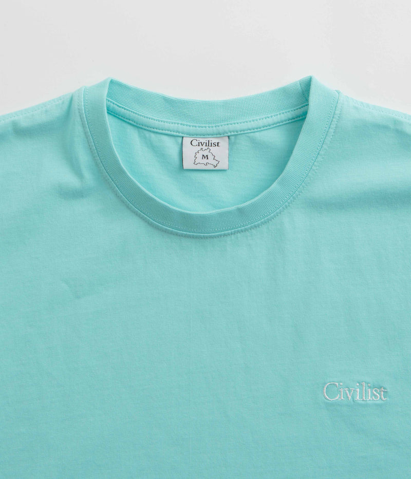 Civilist Mini Logo T-Shirt in Aqua