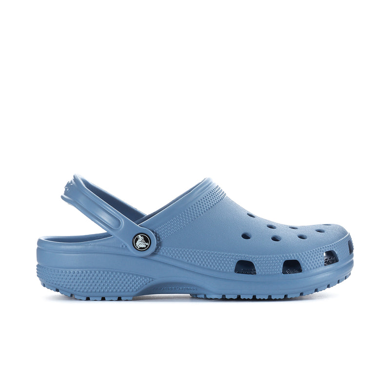 Men's astro blue classic clog with side holes and adjustable strap