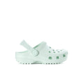 Toddler light mint clog with sage strap and side ventilation holes