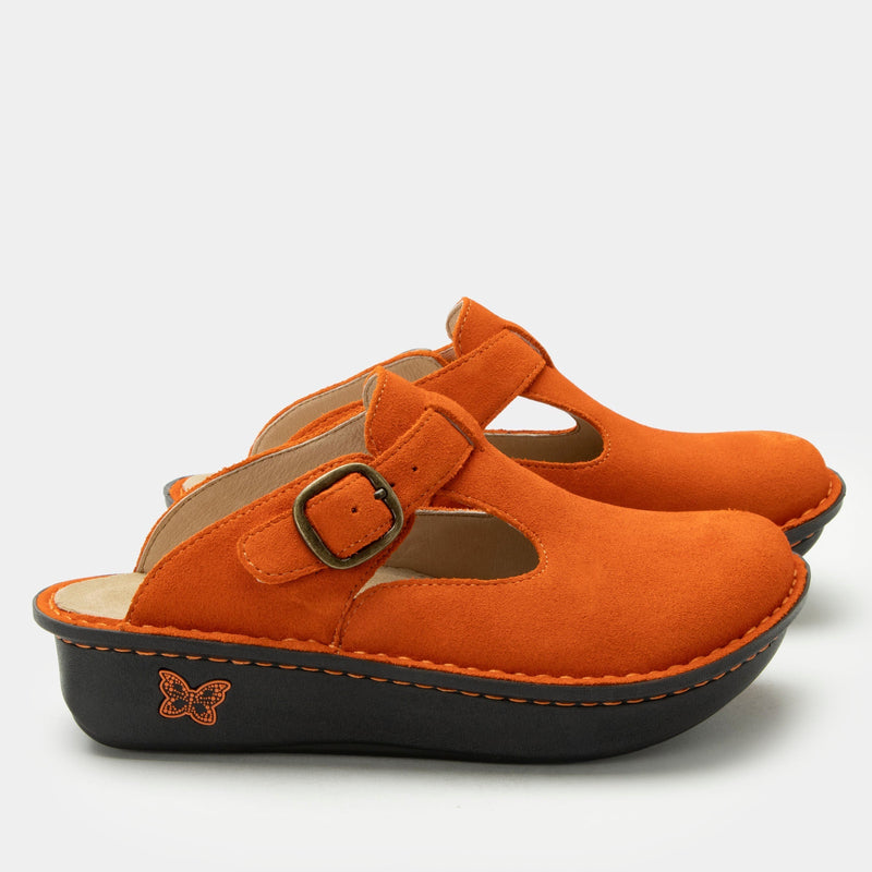 Classic Orange You Glad Suede Shoe | Alegria Shoes