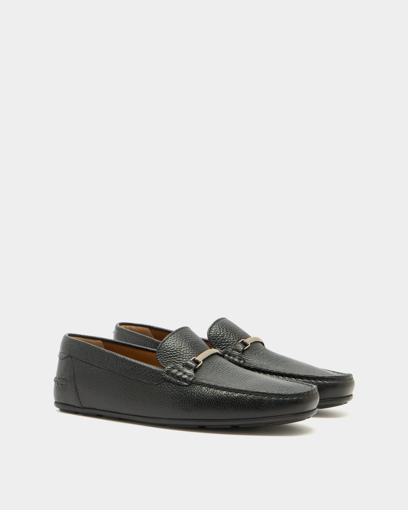 Clay Driver in Black Grained Leather
