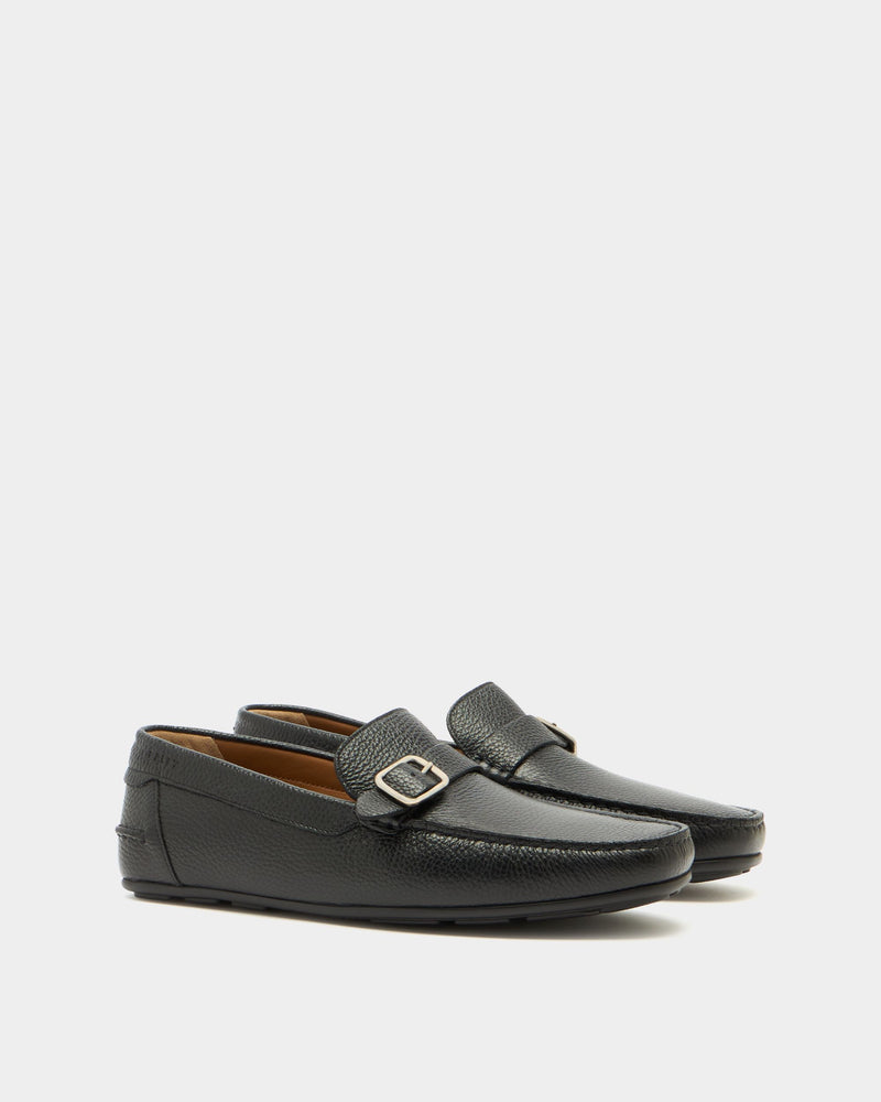 Clay Driver in Black Grained Leather