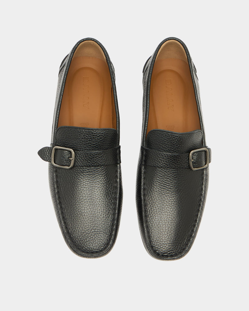 Clay Driver in Black Grained Leather