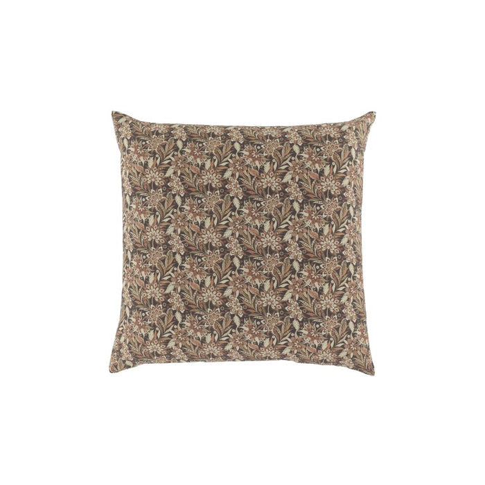 Cognac & Latte Floral Cushion
