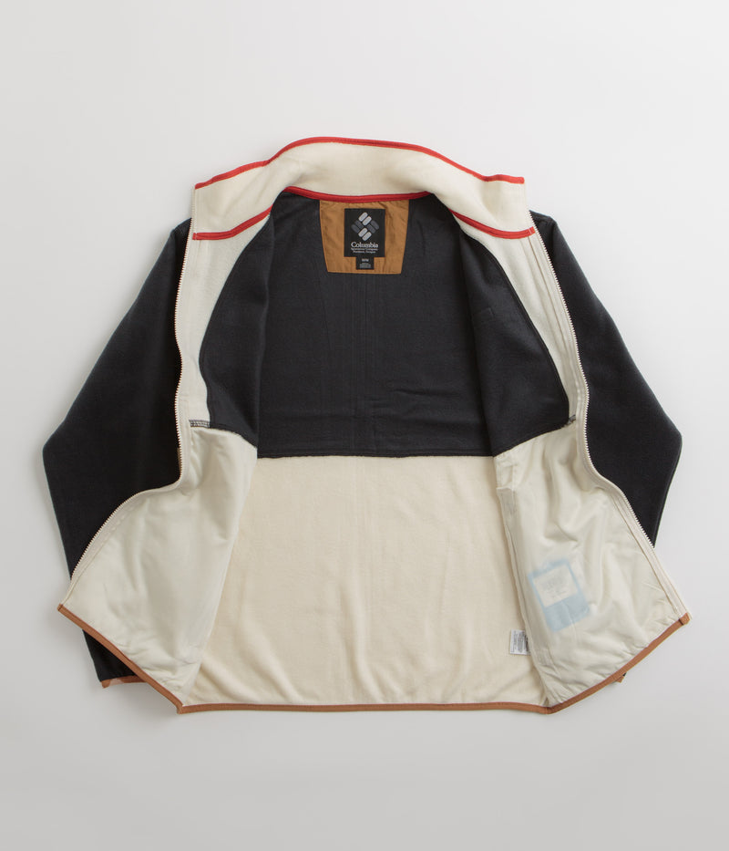 Columbia Backbowl II Full Zip Fleece in Black and Chalk
