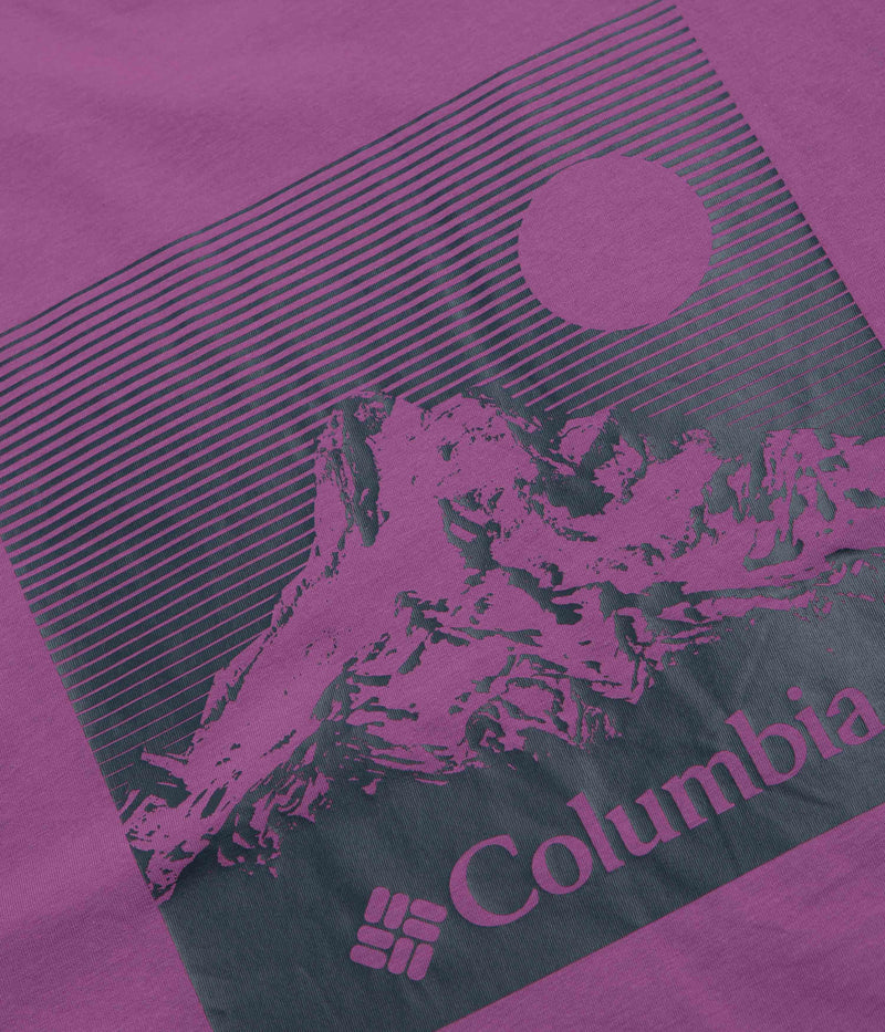 Columbia Black Butte Graphic T-Shirt in Razzle and Linear View