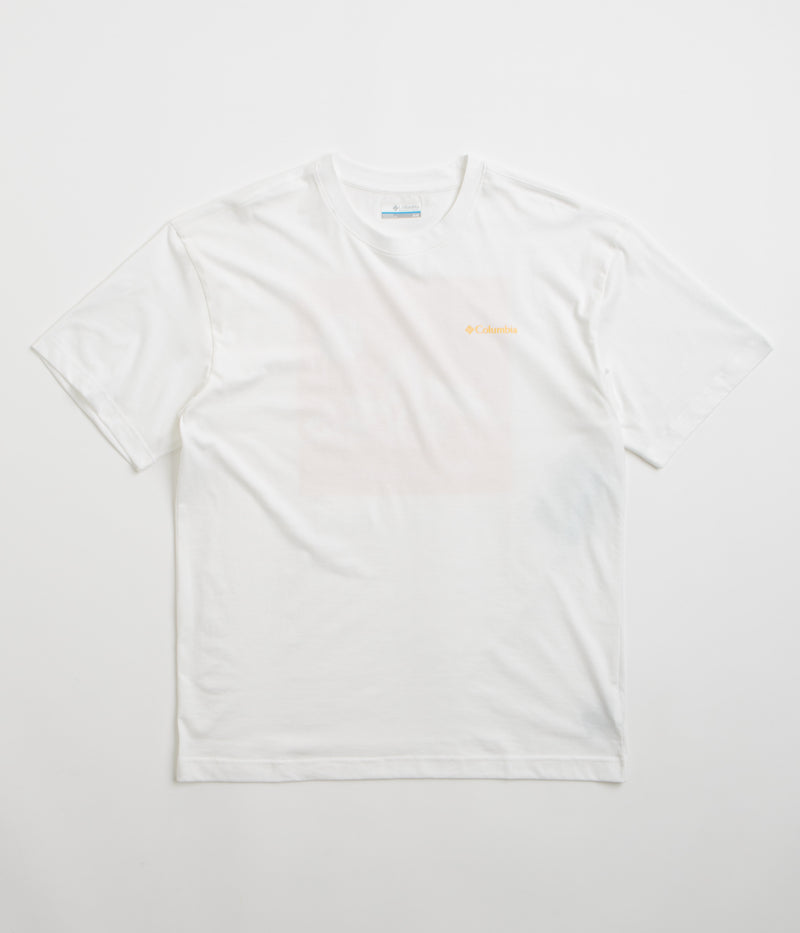Columbia Black Butte Graphic T-Shirt in White and Linear View