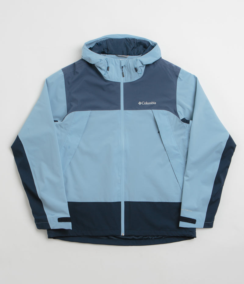 Columbia Boulder Falls Jacket in Ripple Blue and Dark Mountain / Collegiate Navy