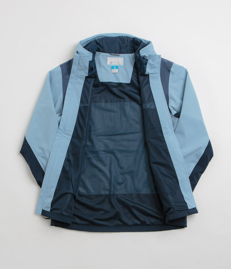 Columbia Boulder Falls Jacket in Ripple Blue and Dark Mountain / Collegiate Navy