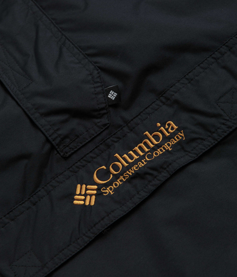 Columbia Challenger II Insulated Pullover Jacket in Black and Camel Brown