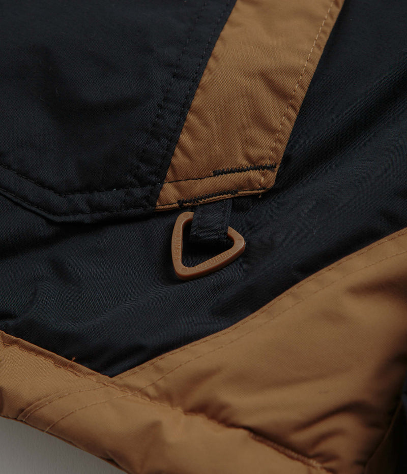 Columbia Challenger II Insulated Pullover Jacket in Black and Camel Brown