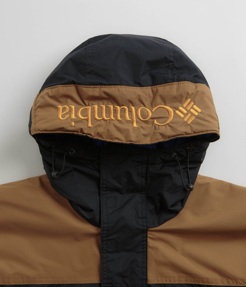 Columbia Challenger II Insulated Pullover Jacket in Black and Camel Brown