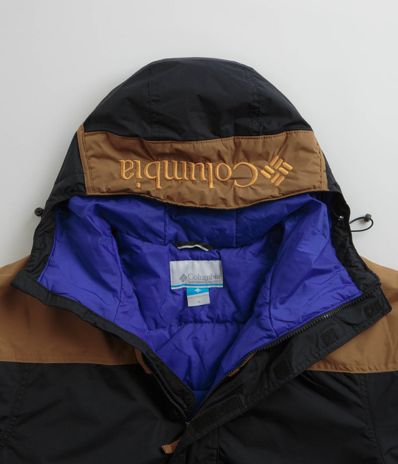 Columbia Challenger II Insulated Pullover Jacket in Black and Camel Brown