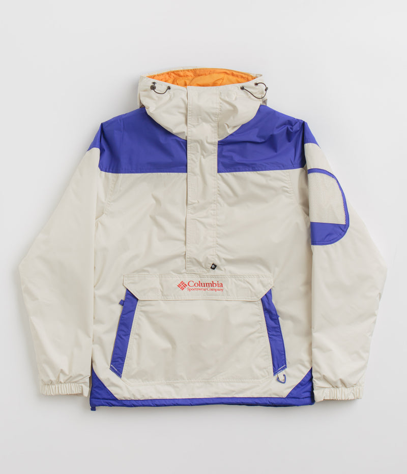 Columbia Challenger II Insulated Pullover Jacket in Chalk and Clematis Blue