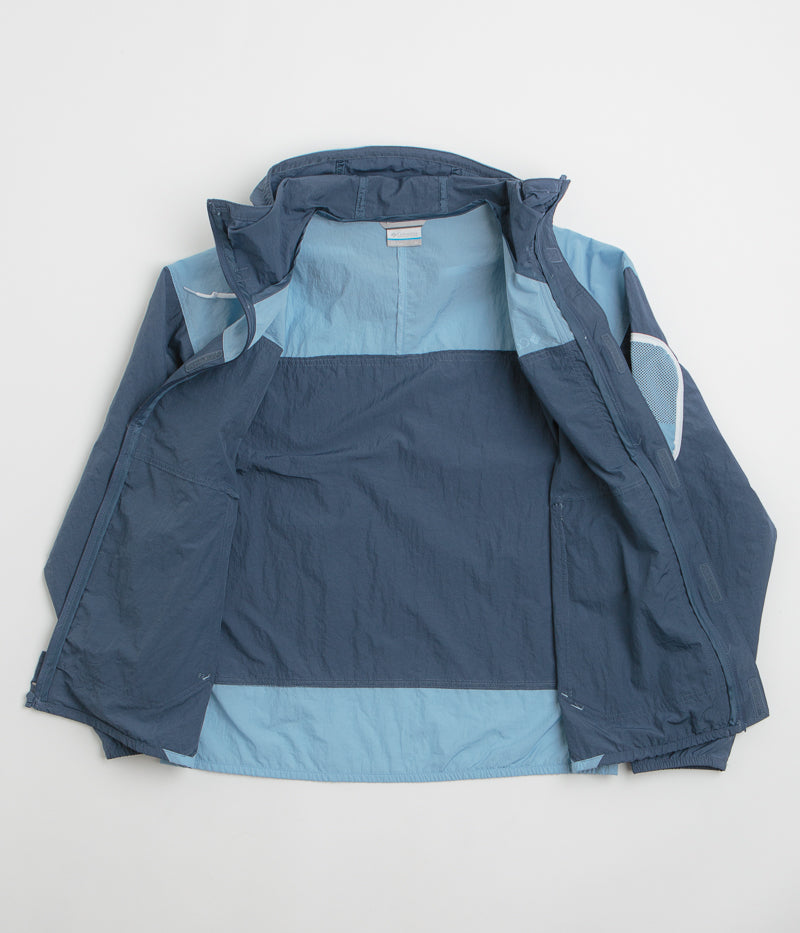 Columbia Challenger II Windbreaker Jacket in Dark Mountain and Ripple Blue