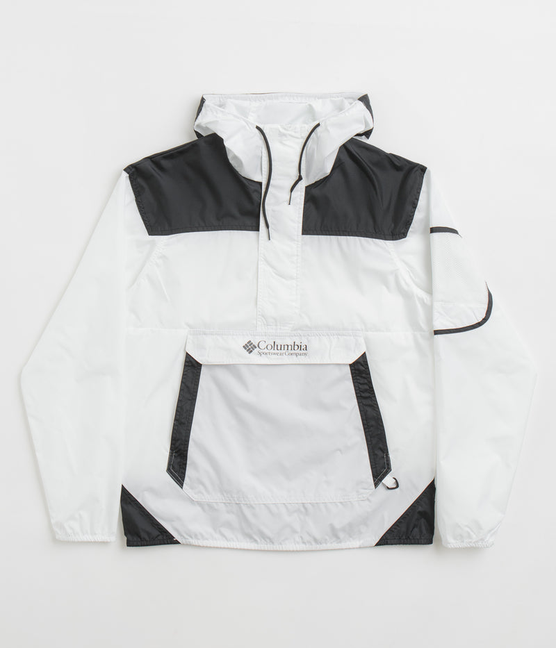 Columbia Challenger II Windbreaker Jacket in White and Black / White