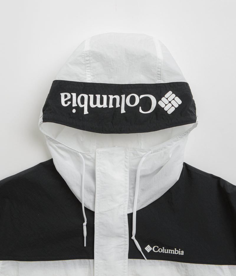 Columbia Challenger II Windbreaker Jacket in White and Black
