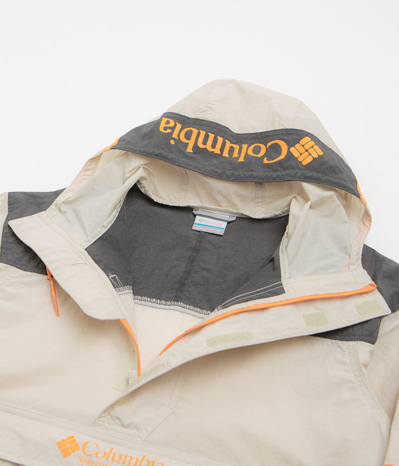 Columbia Challenger Windbreaker Anorak in Dark Stone and Shark