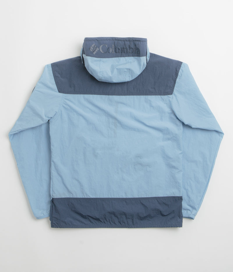 Columbia Challenger Windbreaker Anorak in Ripple Blue and Dark Mountain