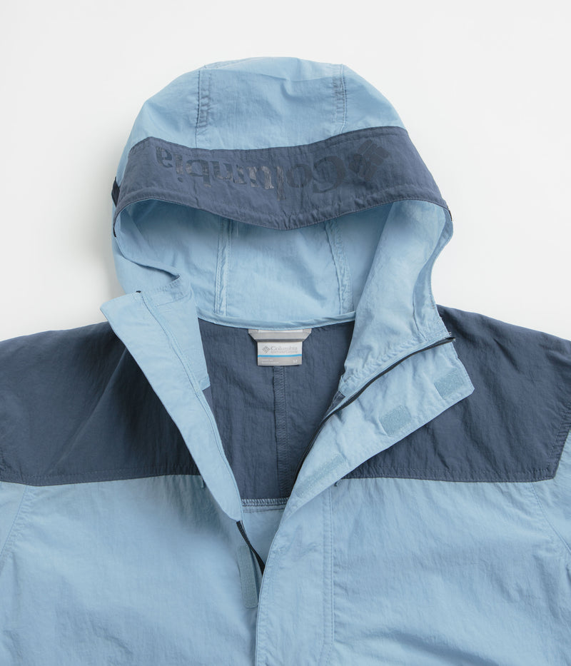 Columbia Challenger Windbreaker Anorak in Ripple Blue and Dark Mountain