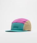 Columbia Creek Side 5 Panel Cap in Teal and Razzle / Canoe