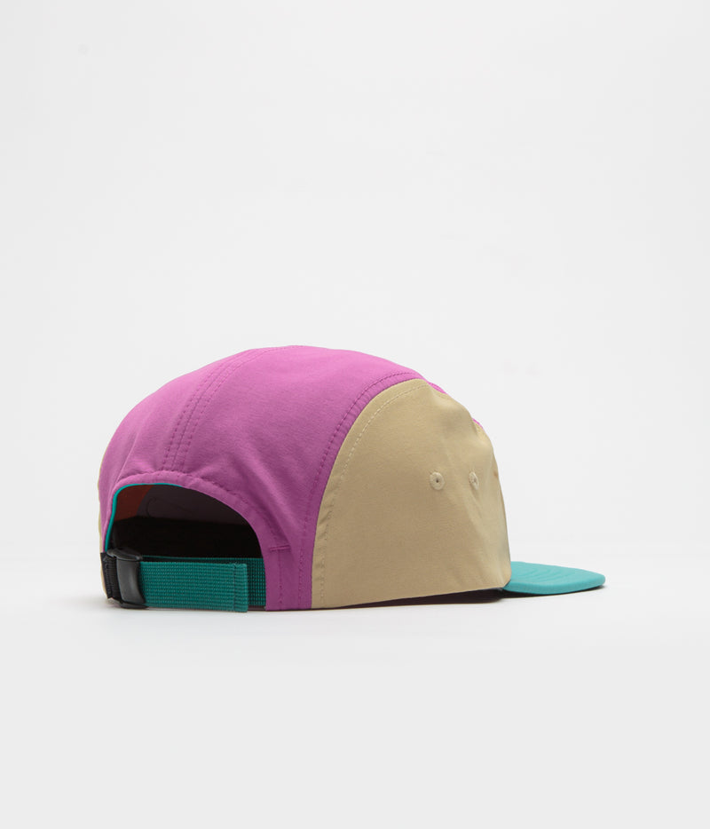 Columbia Creek Side 5 Panel Cap in Teal and Razzle / Canoe