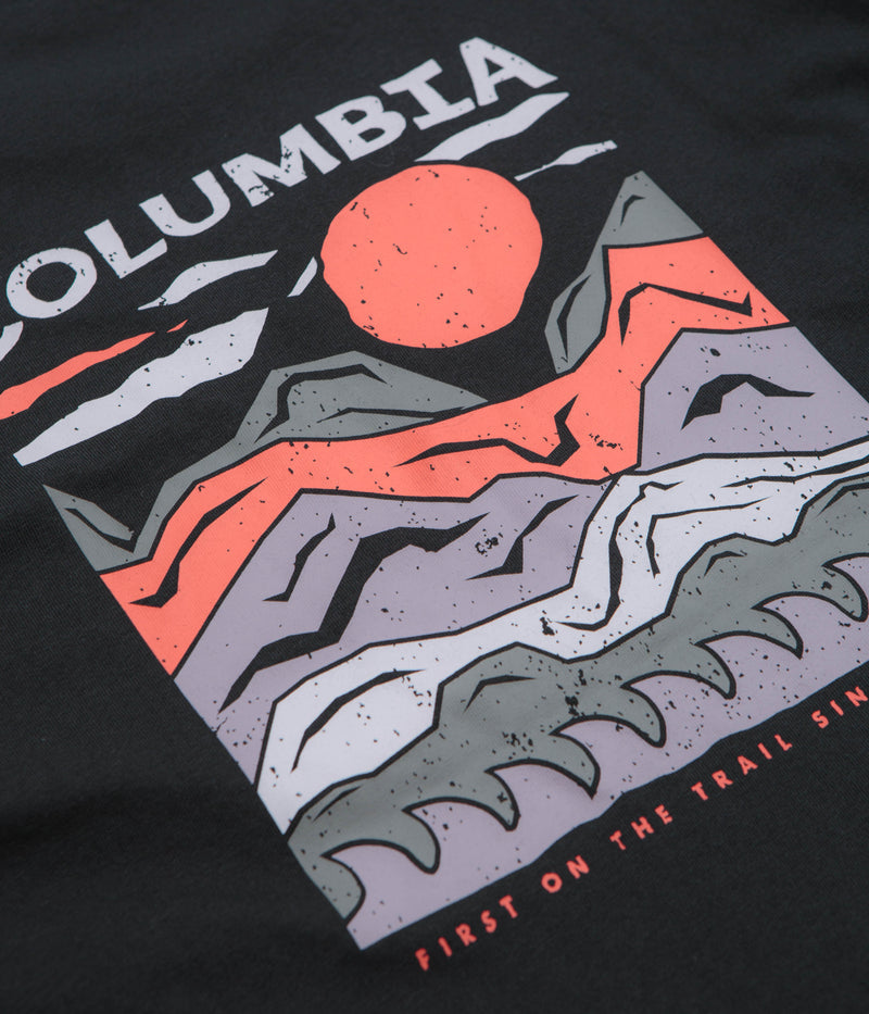 Columbia Explorers Canyon Back T-Shirt in Black and Peaks and Waves