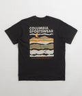 Columbia Explorers Canyon Back T-Shirt in Black and Torn Moonscape