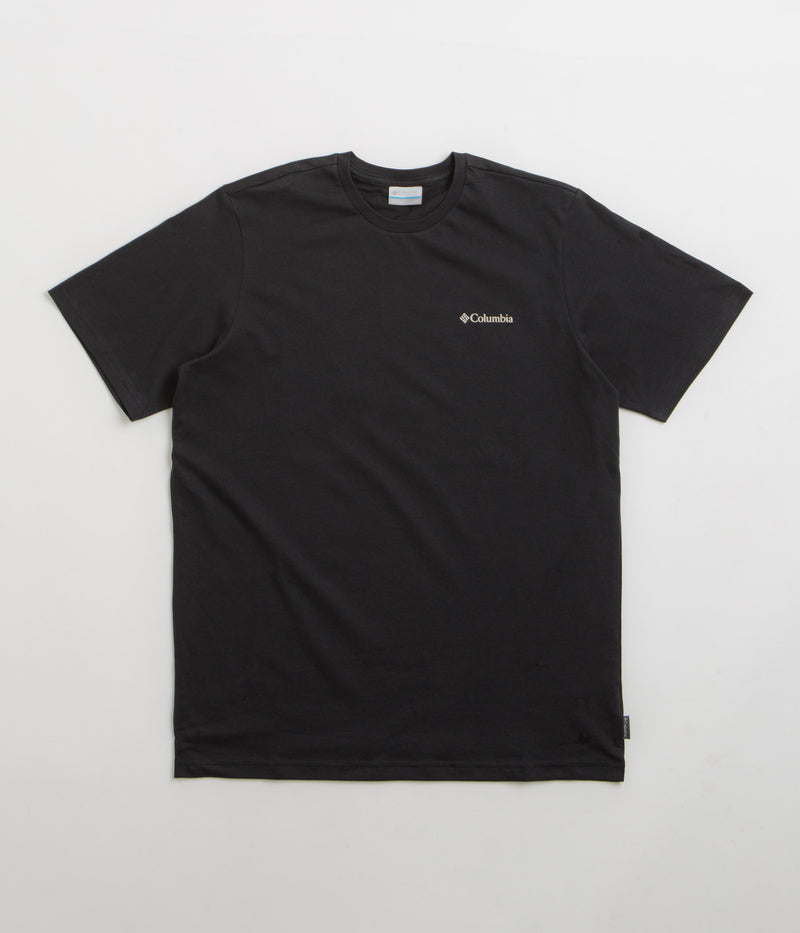 Columbia Explorers Canyon Back T-Shirt in Black and Torn Moonscape