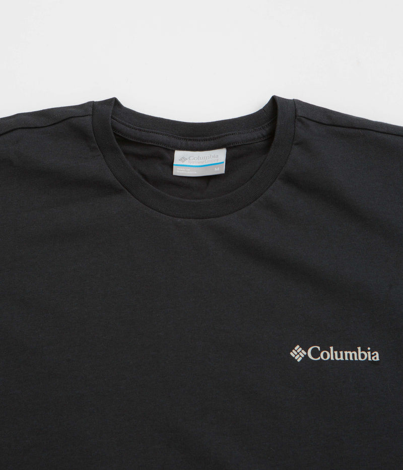 Columbia Explorers Canyon Back T-Shirt in Black and Torn Moonscape