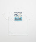 Columbia Explorers Canyon Back T-Shirt in White and Peaks and Waves