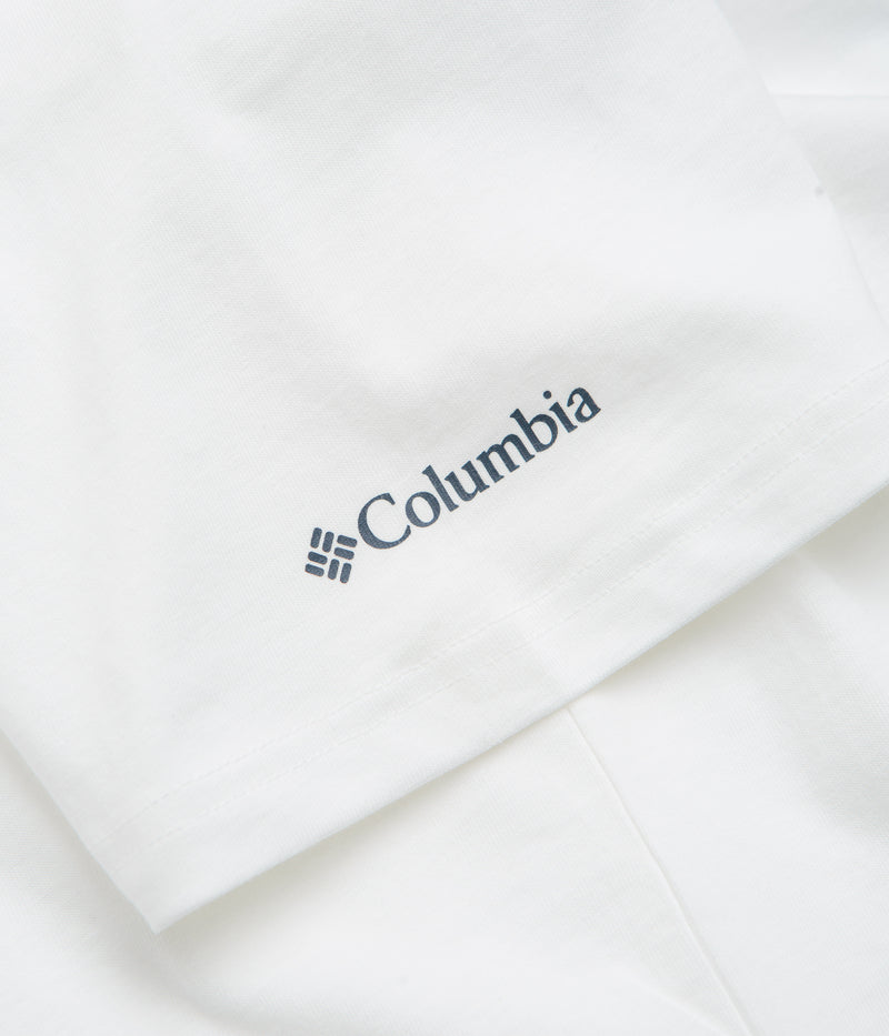 Columbia Explorers Canyon Back T-Shirt in White and Peaks and Waves