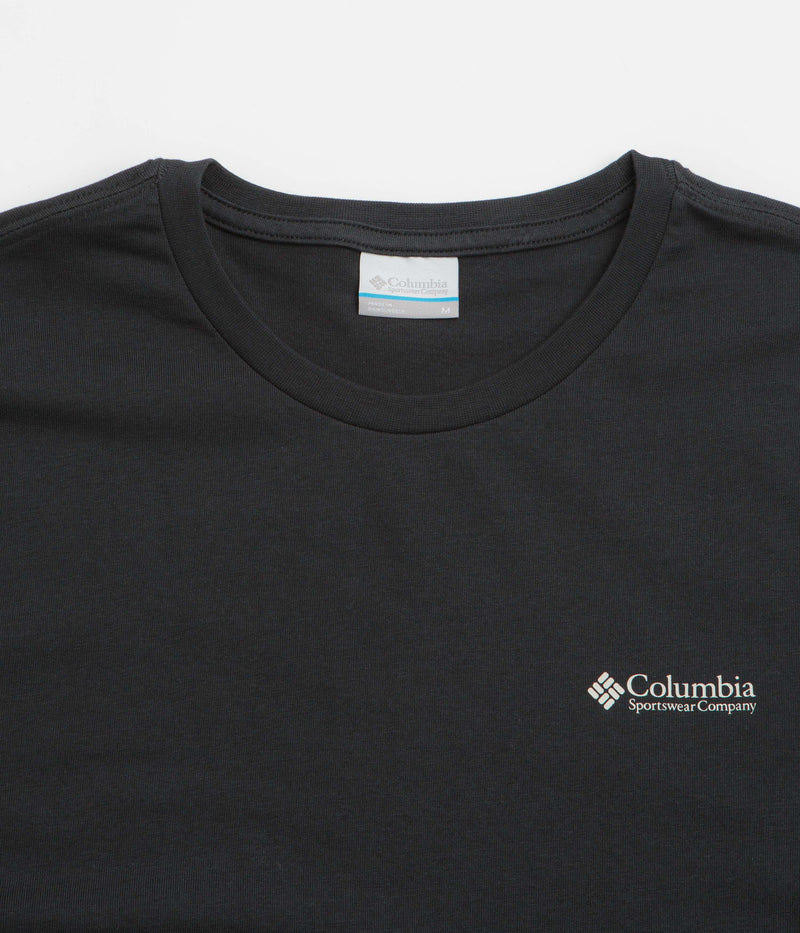 Columbia Explorers Canyon Long Sleeve T-Shirt in Black and Branded Blanket