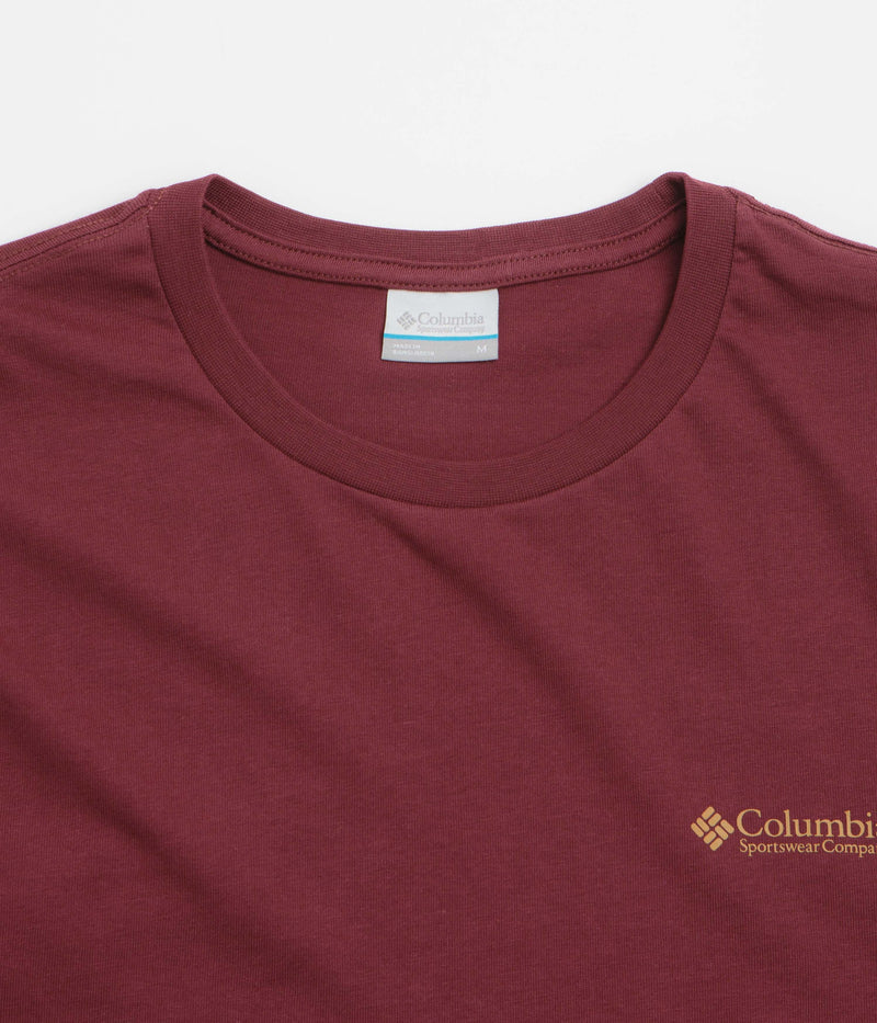Columbia Explorers Canyon Long Sleeve T-Shirt in Rich Wine and Branded Blanket