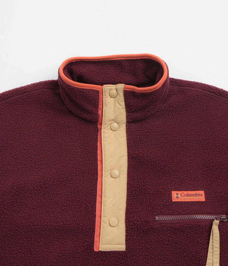 Columbia Helvetia II Half Snap Fleece in Rich Wine