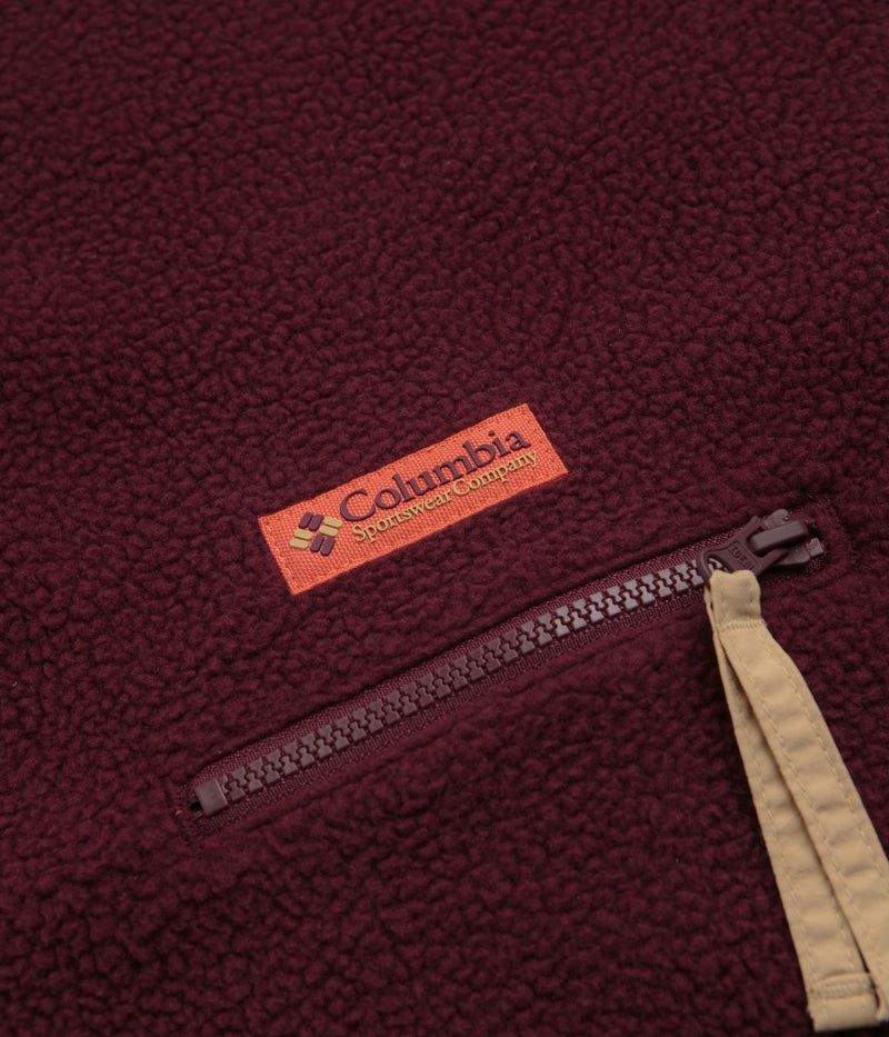 Columbia Helvetia II Half Snap Fleece in Rich Wine