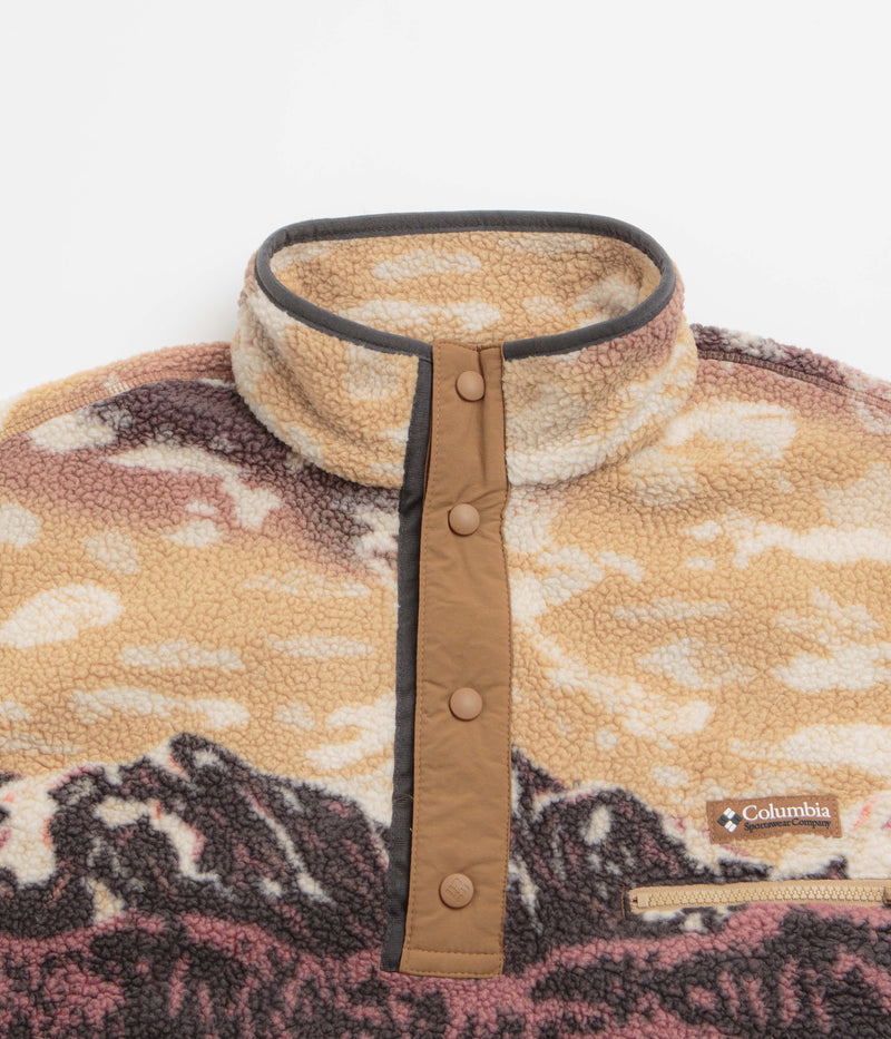 Columbia Helvetia II Printed Half Snap Fleece in Camel Brown and Sisters