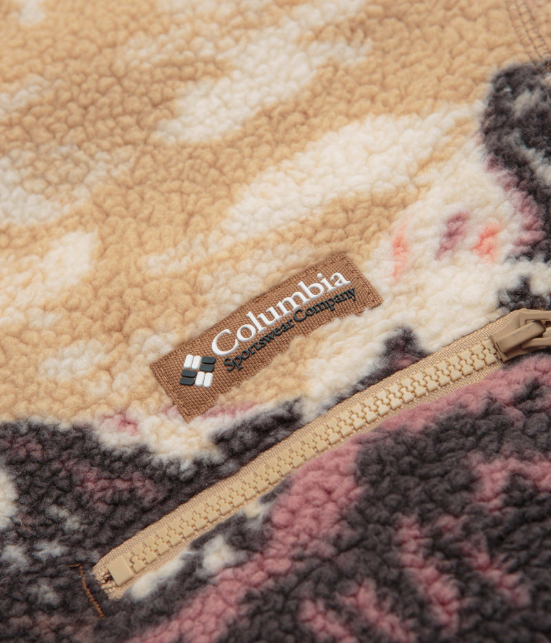 Columbia Helvetia II Printed Half Snap Fleece in Camel Brown and Sisters