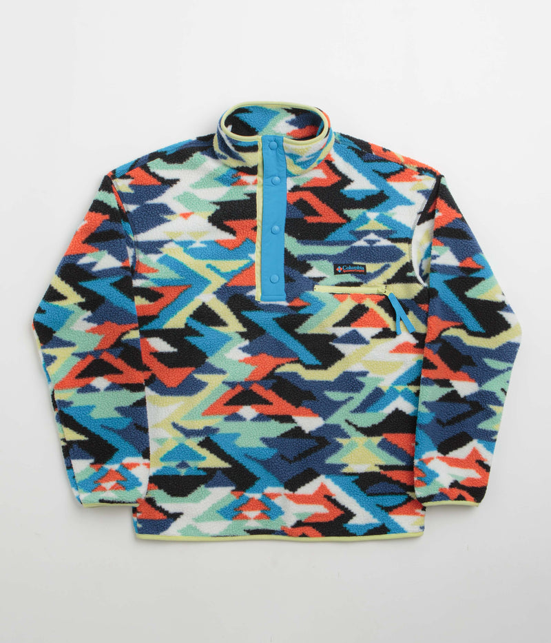 Columbia Helvetia II Printed Half Snap Fleece in Compass Blue and Reflections