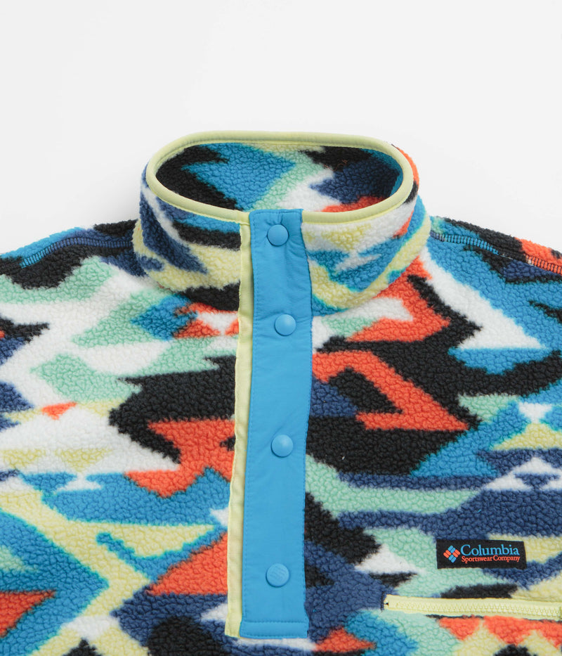 Columbia Helvetia II Printed Half Snap Fleece in Compass Blue and Reflections