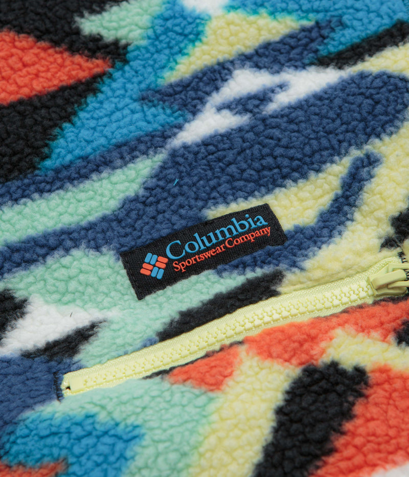 Columbia Helvetia II Printed Half Snap Fleece in Compass Blue and Reflections