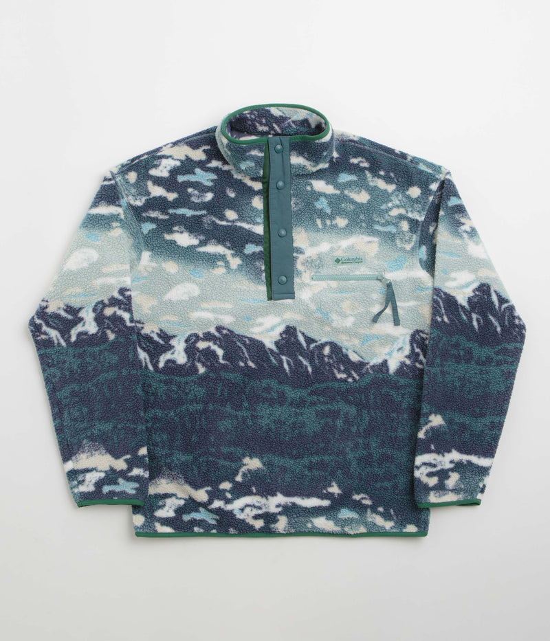 Columbia Helvetia II Printed Half Snap Fleece in Crushed Blue and Sisters