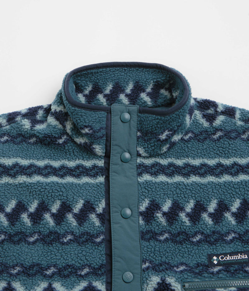 Columbia Helvetia II Printed Half Snap Fleece in Everblue and KnitKnot