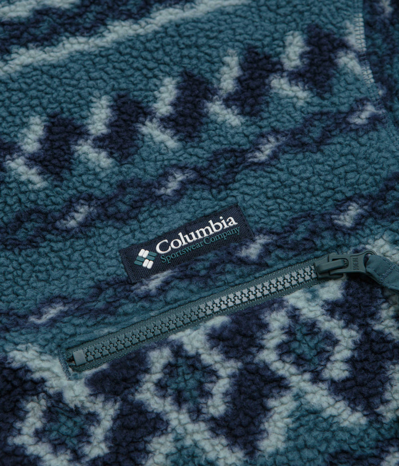 Columbia Helvetia II Printed Half Snap Fleece in Everblue and KnitKnot