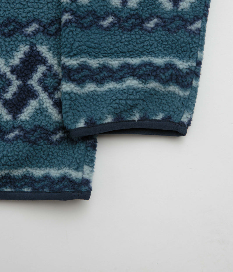 Columbia Helvetia II Printed Half Snap Fleece in Everblue and KnitKnot