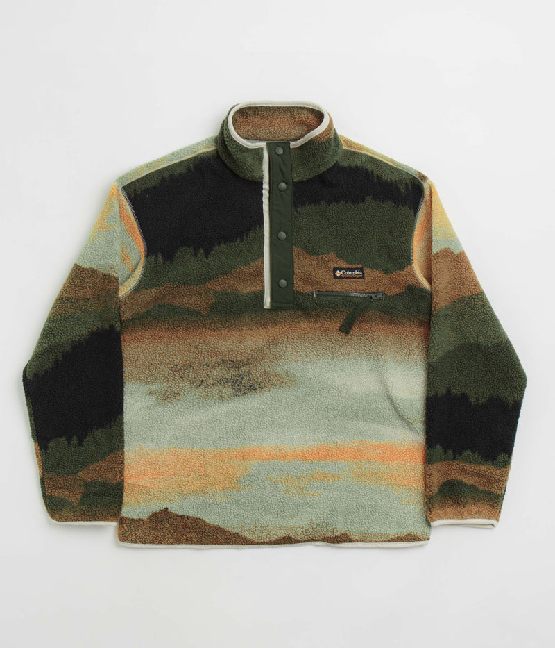 Columbia Helvetia II Printed Half Snap Fleece in Greenscape Dolomites