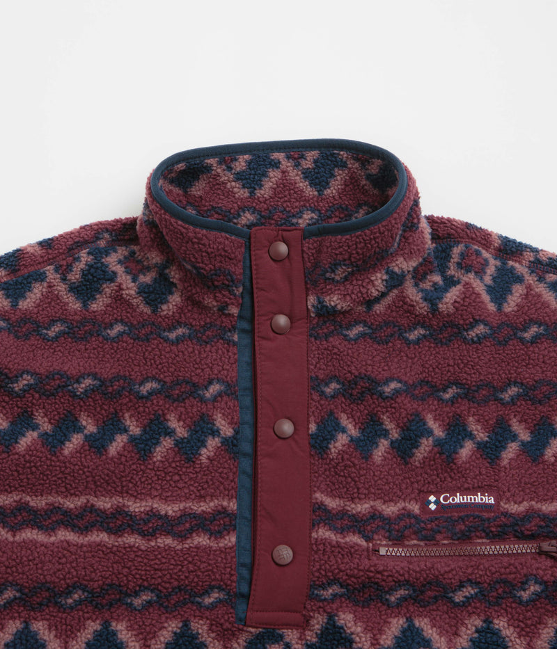 Columbia Helvetia II Printed Half Snap Fleece in Rich Wine and KnitKnot
