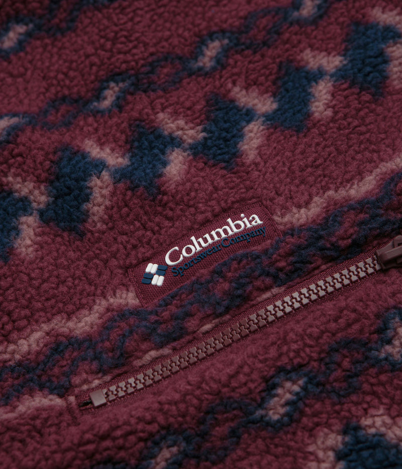 Columbia Helvetia II Printed Half Snap Fleece in Rich Wine and KnitKnot
