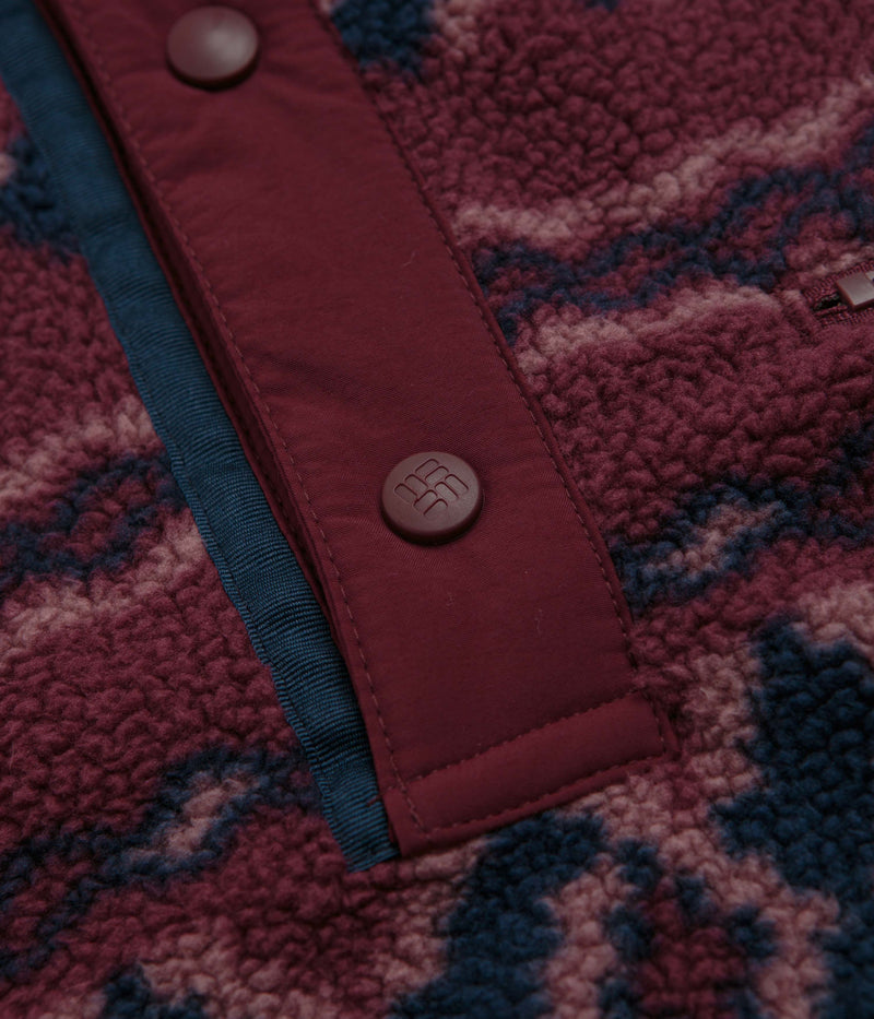 Columbia Helvetia II Printed Half Snap Fleece in Rich Wine and KnitKnot