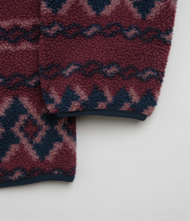 Columbia Helvetia II Printed Half Snap Fleece in Rich Wine and KnitKnot